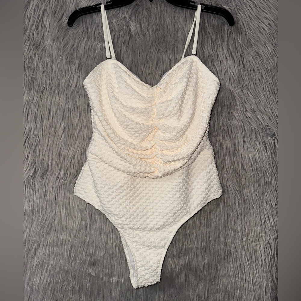 One-piece Swimsuit Beige XL